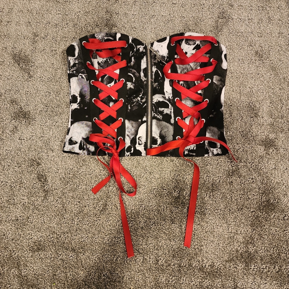 Dolls Kill Metal Maven Corset Top NWOT